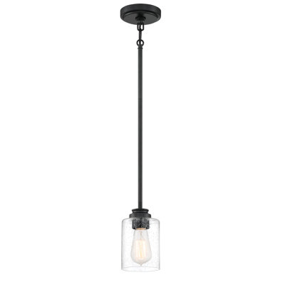 Luminaire suspendu cylindrique à 1 lumière 
