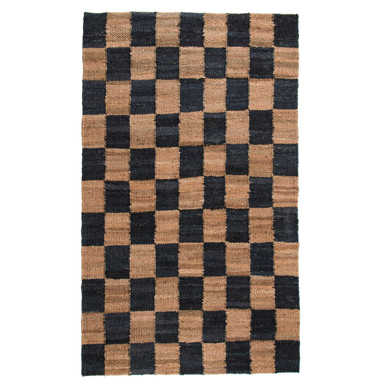 Madalene Checkerboard Tobacco and Charcoal Rug