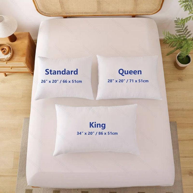 White King Size 2500 Extra Firm Pillow, High-Density Ultra-Supportive Bed Pillow For Back/Stomach Sleepers, Shape Retention Breathable Pillow