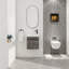 Meuble-lavabo mural flottant 18 po avec lavabo en résine et porte d'armoire à fermeture en douceur 18 po-125514967