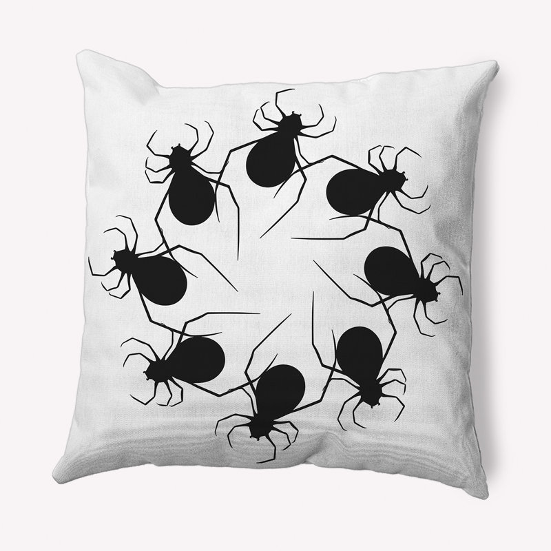 Coussin décoratif intérieur / extérieur Witches Brew, 16 po x 16 po, Blanc