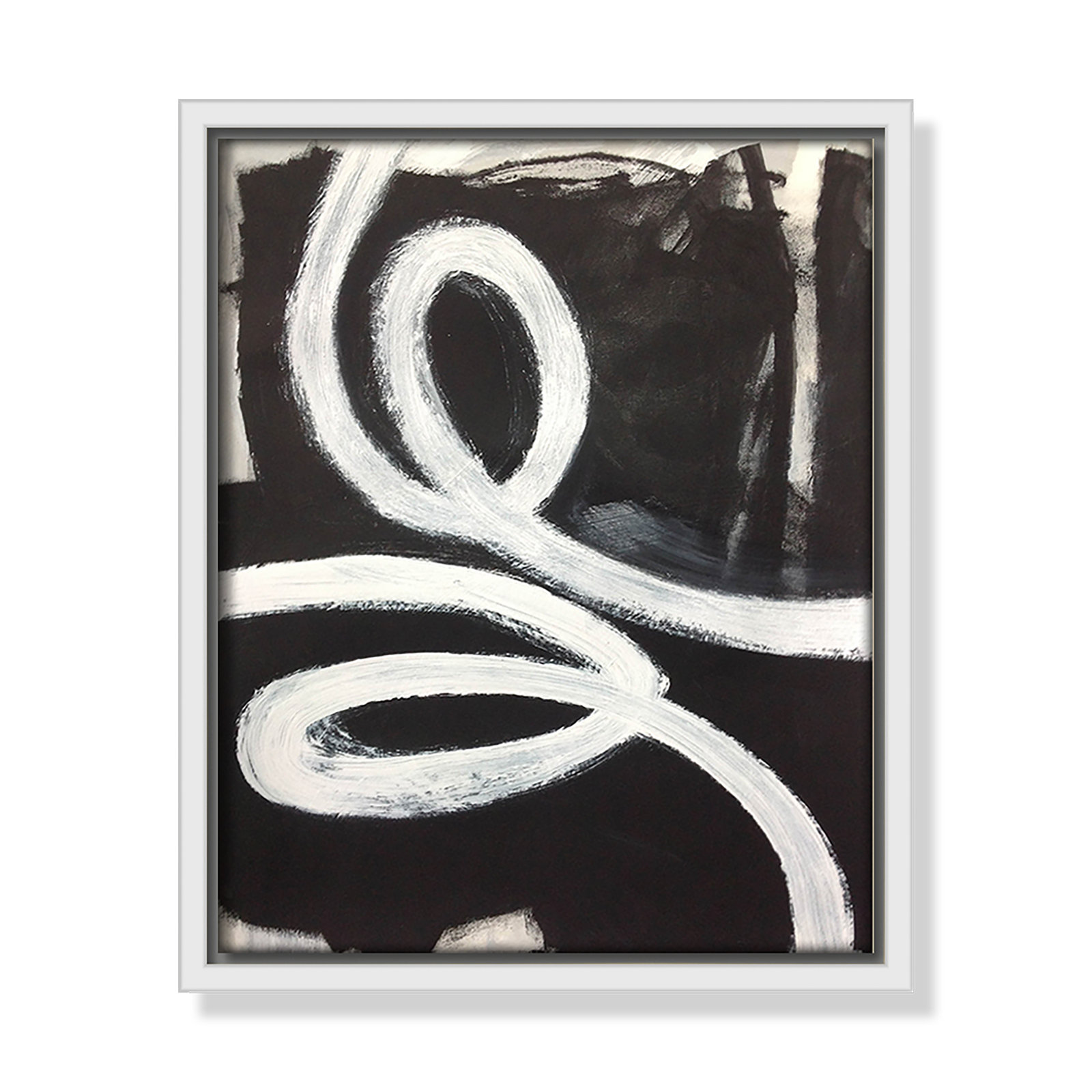 Ansonia Swirly Swirls I by , No, White Floater Framed, 11.5" H x 9.5" W x 2" D