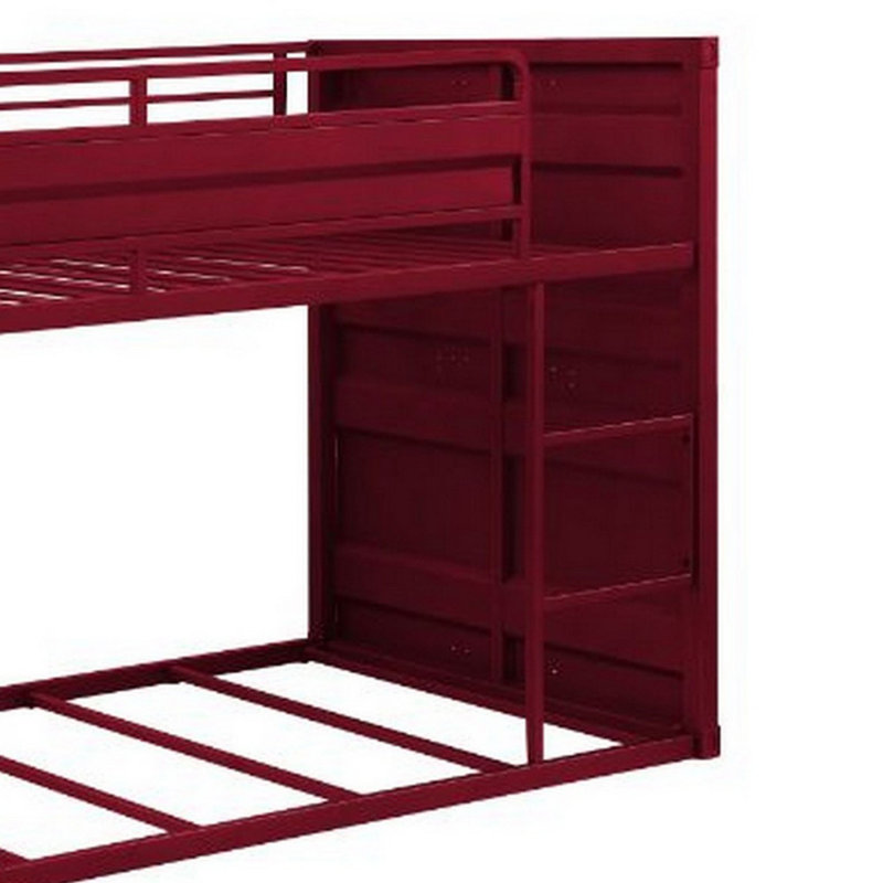 Griselda Kids Twin Bunk Bed, Red