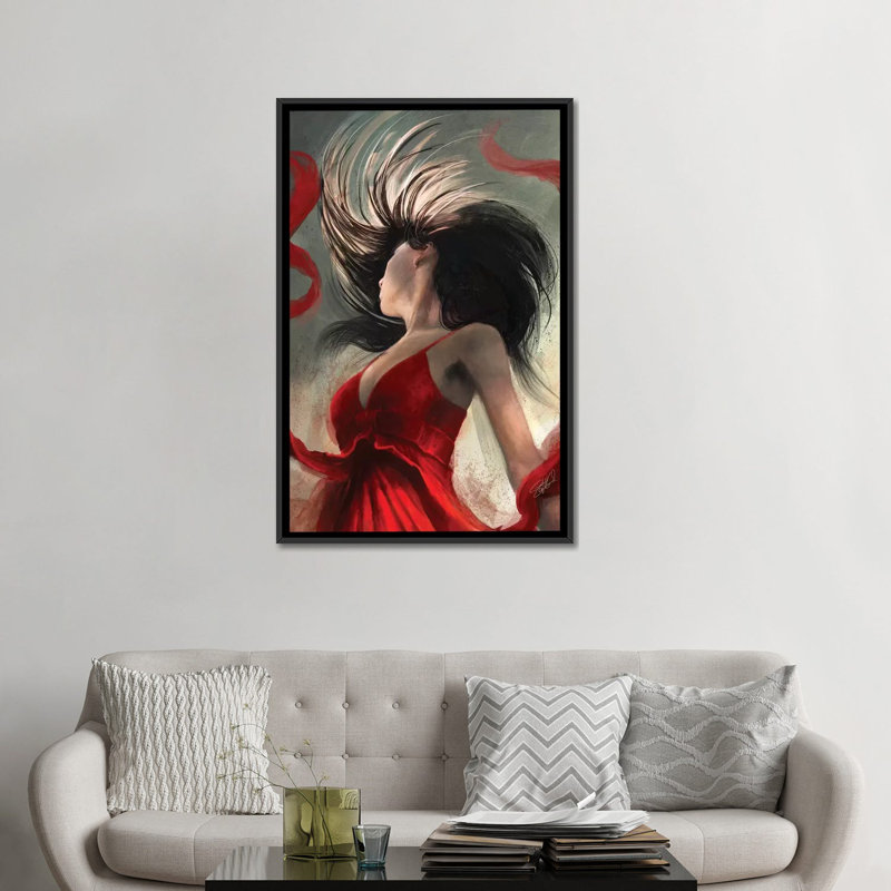 «The Flip», impression sur toile, H 26 po x l 18 po x P 1,5 po, Toile avec cadre noir, Pas de tapis