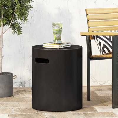 Table d'appoint d'extérieur en béton LightWeight, cuivre