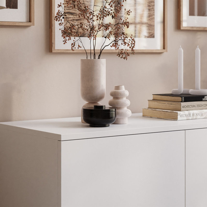 Syed Rectangle Accent Cabinet, White