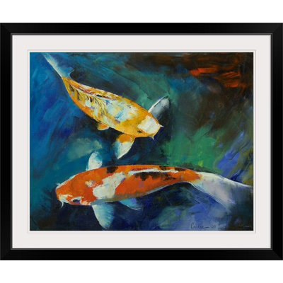 «Wireman Sanke Koi, peinture» par Michael Creese, reproduction d'art