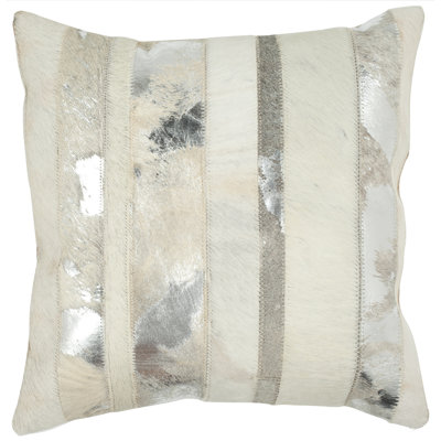 Striped Feather Reversible Throw Pillow