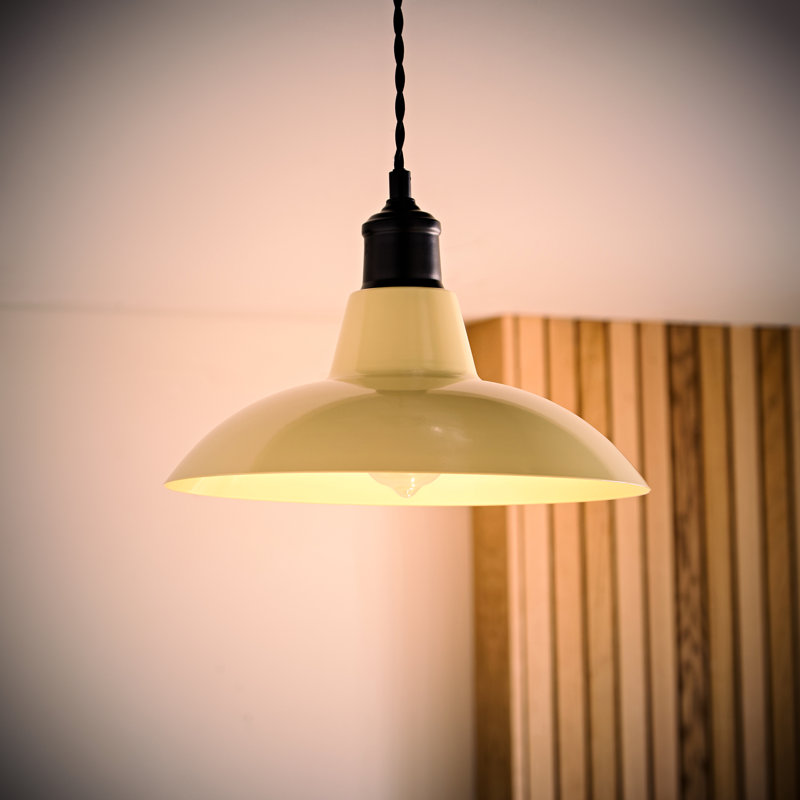 12.2cm H Metal Bowl Pendant Shade ( Screw On ), Dark Cream