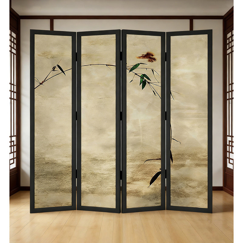 Paravent pliable oriental en bambou