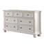 Ensemble de chambre à coucher grand lit quatre pièces Ben, style transitionnel, blanc, bronze-109423076