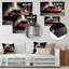 Décoration murale rouge italienne de course de voiture de sport Lambo-87836150