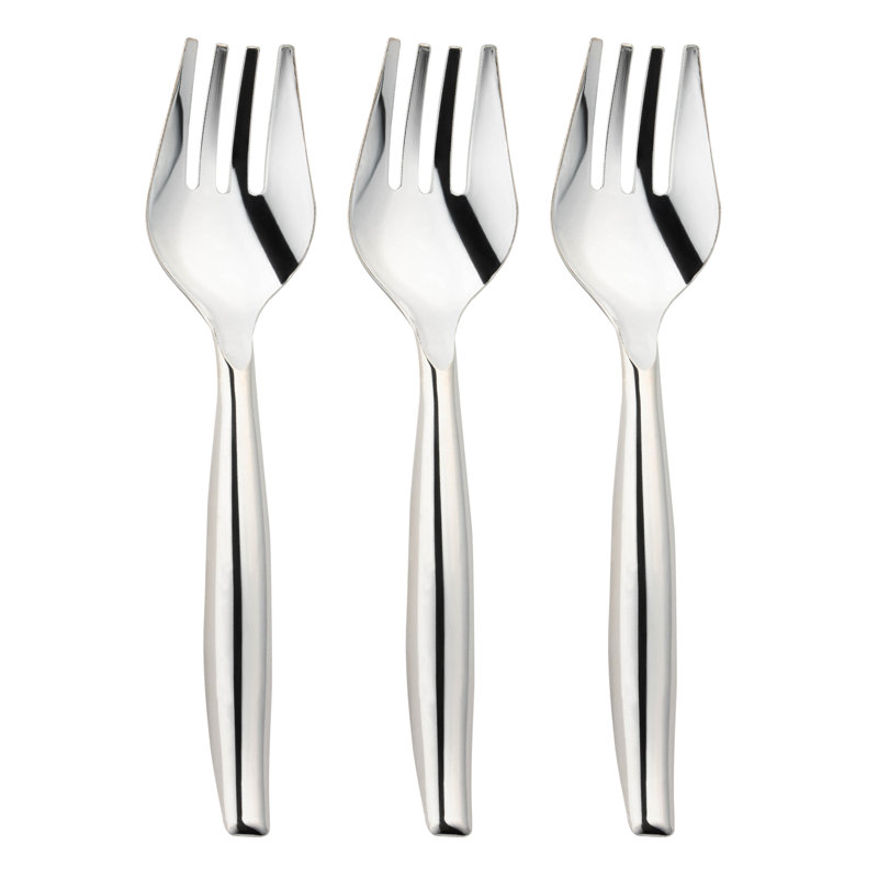Silver Disposable Plastic Serving Forks