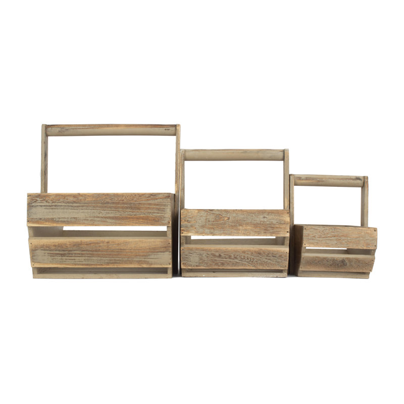 Union Rustic 3 Piece Trug Basket Set