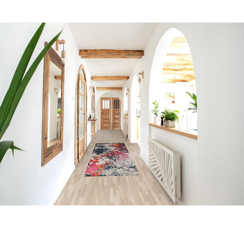 Transitional Oriental Runner Rug 3x10