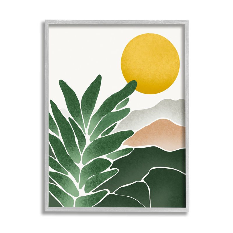 "Sunny Hills", scène botanique encadrée sur bois par Ziwei Li, impression, H 30 po x l 24 po x P 1,5 po