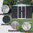 8X6 Feet Outdoor Storage Garden Shed Apex Roof With Aluminum Alloy Frame And Sliding Door-121499186-121499188