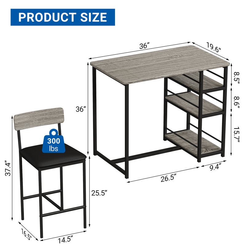 Counter Stool with Metal Frame