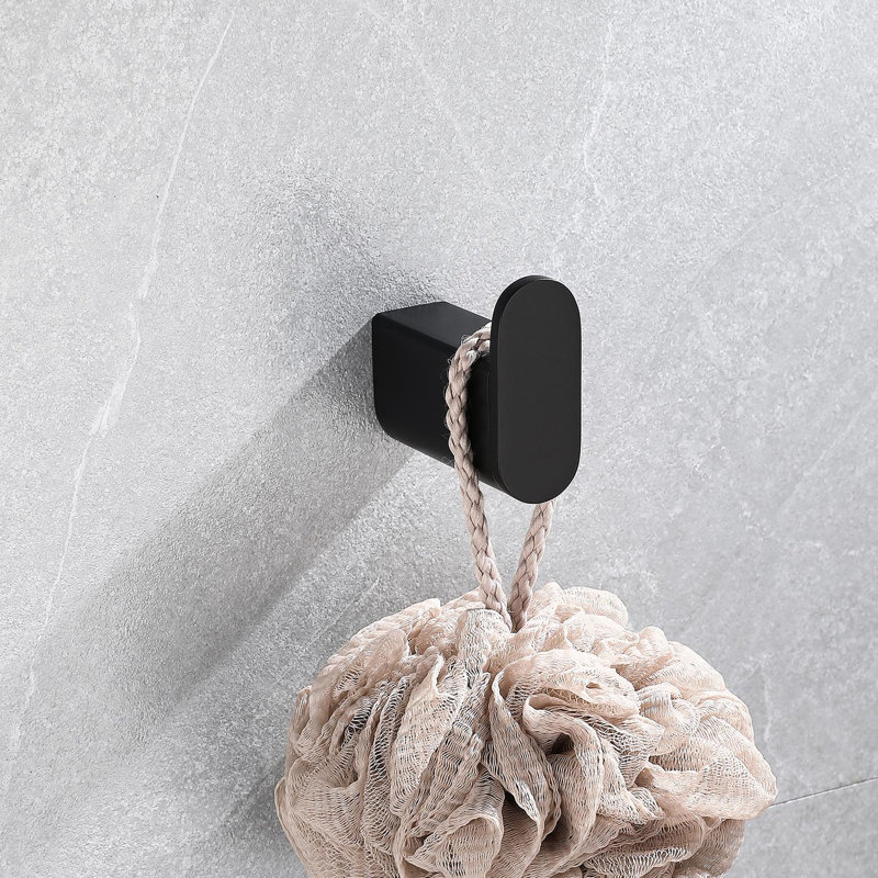 5 quincaillerie de salle de bain, acier inoxydable 304, noir mat, grattoir, design moderne pour accessoires de cuisine, acier inoxydable, salles de bain et cuisines