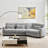 Redenius 123" Curved Corduroy Sectional Sofa Seater for 4-1565147924