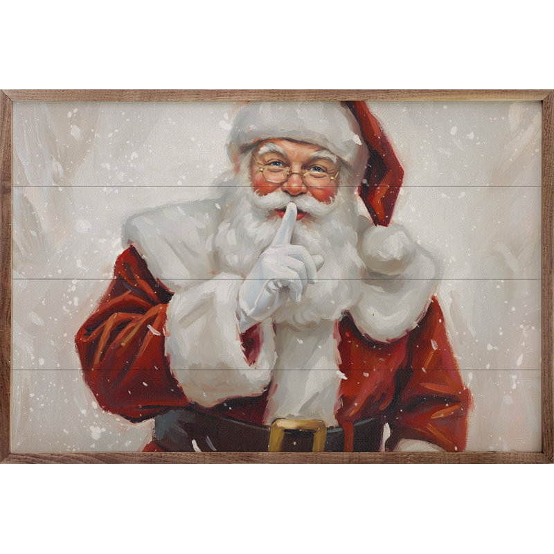 Shh Santa Claus With Glasses, H 24 po x l 36 po
