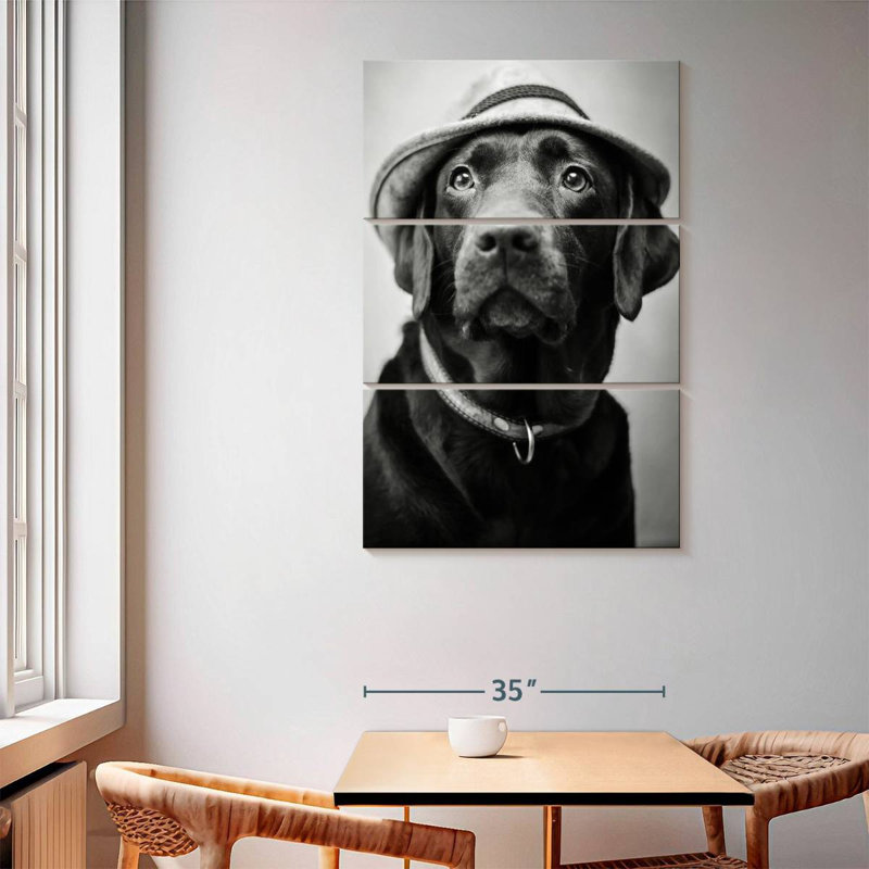Brampt Black Labrador Boss, 65" H x 42" W