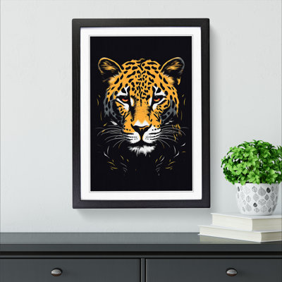 Leopard Line - Single Picture Frame Print on Wood