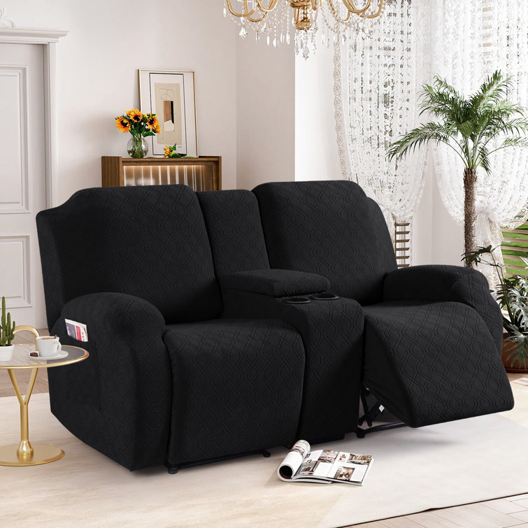 Wald Stretch Jacquard Recliner Chair Loveseat Couch Cover