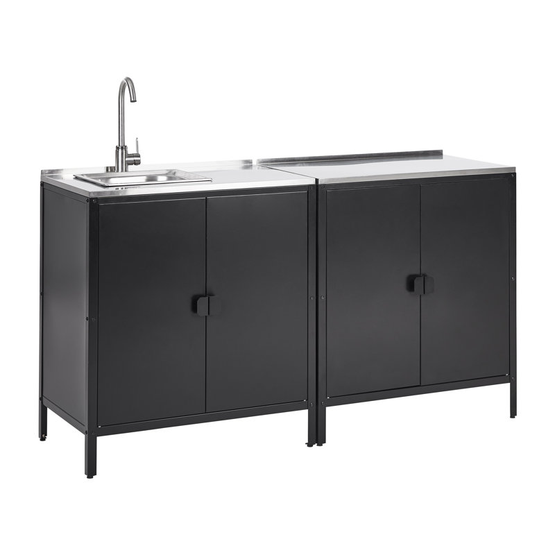 Beliani 160cm 2 Modular Outdoor Kitchen