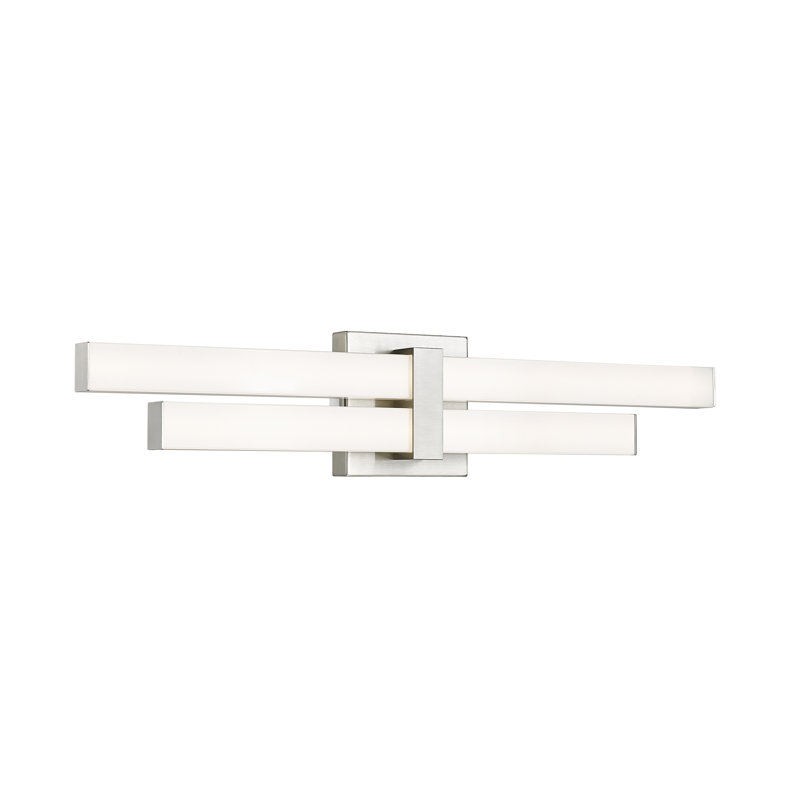 Éclairage pour salle de bain 2 lumières Brinli, Nickel brossé