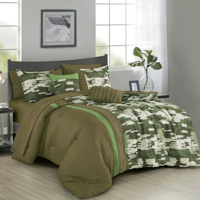 Ensemble d'édredon 9 pièces Bed-in-a-Bag Soft Bedding
