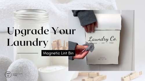 Magnetic Lint Bin, Modern Farmhouse Laundry Room Wall Decor, Laundry Room  Sign, Laundry Accessories Organization Basket, Housewarming Gift 