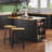 Kitchen Island with 2 Bar Stools, Power Outlet,Door Internal Storage Rack-869646623