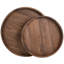 Arooj Round Solid Walnut Serving Tray-1114195648