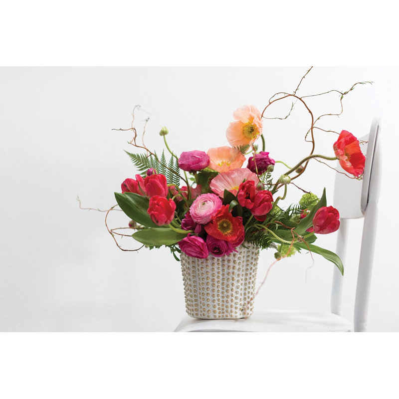 Pot de fleurs en céramique Tawnni, H 6,5 po x l 7 po x P 7 po