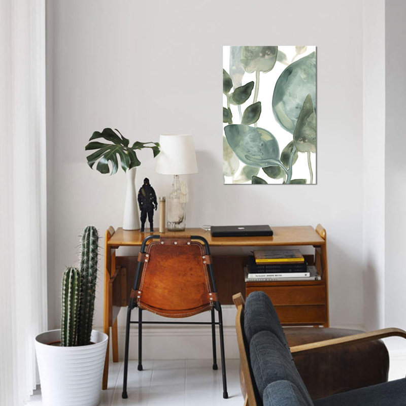«Water Leaves II», reproduction sur toile, H 12 po x l 8 po x P 0,75 po, Toile tendue