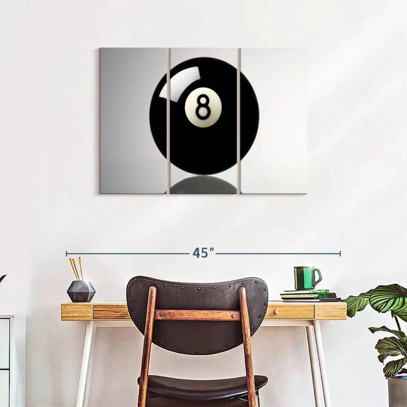 «Pool Ball», impression murale sur toile 3 pièces, H 24 po x l 38 po x P 1,25 po