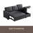Convertible Upholstered Sectional Sofa With Pull-Out Chaise-1404881923