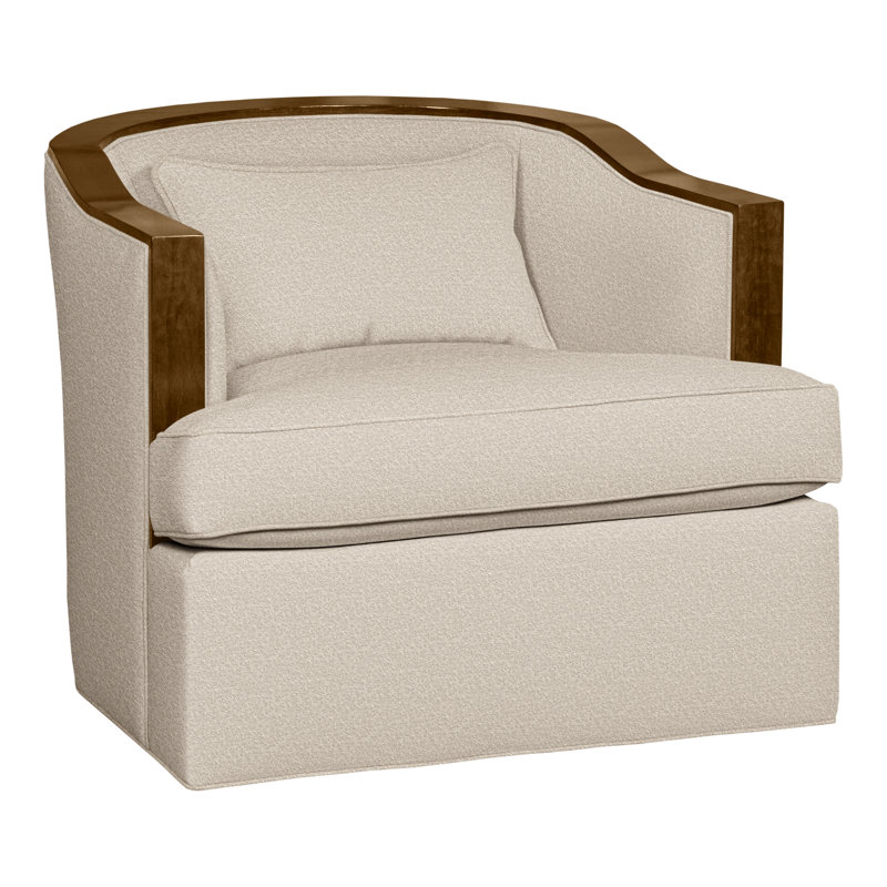 Burlingame Fabric Swivel Barrel Chair, Nadia Steam, Casa Blanca