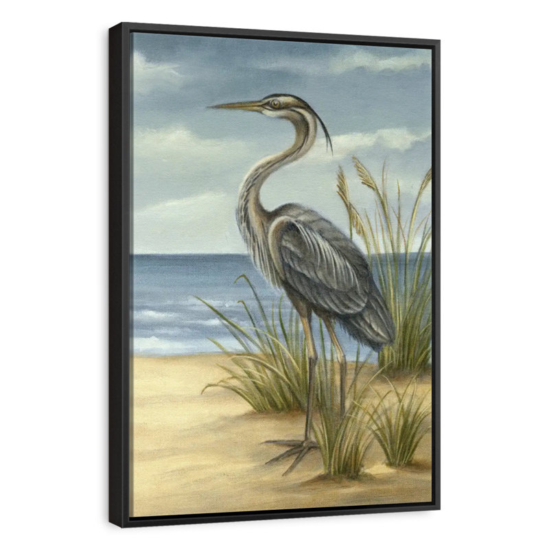 Shore Bird II, 25" X 37", Floating Frame Black