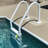 Saftron 3 Rung Step Ladder Inground Pool Handrail w/Polymer Finish-99336082