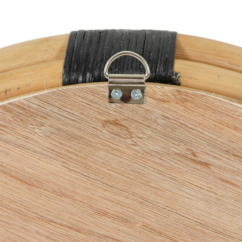 Michael Round Rattan Mirror, Tan