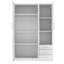 Armoire Charlie en bois avec tablettes, tringle et tiroirs-114392700