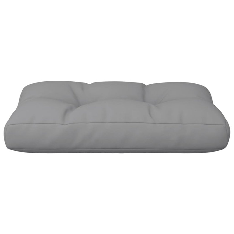 vidaXL Pallet Cushion Grey Polyester 23.6 x 15.7 x 4.7 in, Gray, 23.6" H x 15.7" W x 4.7" D