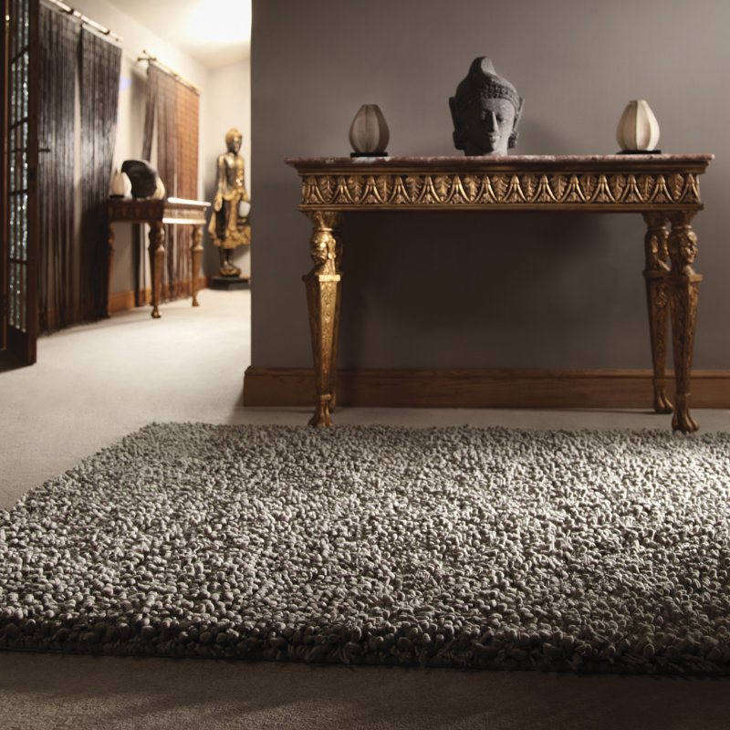 Hardin Solid Colour Wool Hand Woven Area Rug, Rectangle 160 x 230cm