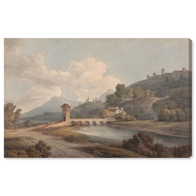 Art moderne sur toile Modern Bridge at Narni par Art Remedy, Toile tendue, H 16 po x l 24 po
