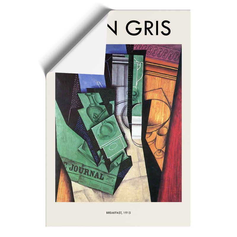 Breakfast by Juan Gris - No Frame Painting, 42cm H x 30cm W x 0.1cm D