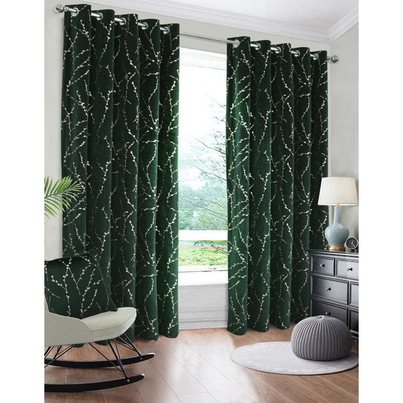 SantaAna Room Darkening Curtain Pair, Tan, 114cm Width x 137cm Drop