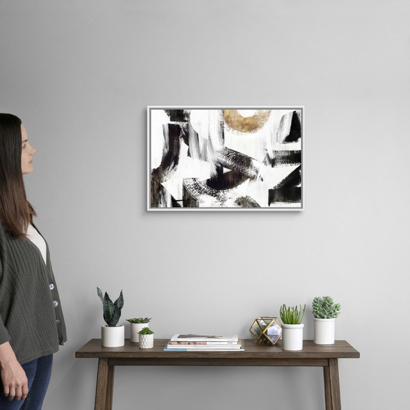 Concept I - reproduction d'art sur toile, H 26 po x l 18 po x P 1,75 po, Cadre blanc