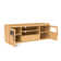 59'' Media Console With Glass Fronted Doors And Bottom Drawer